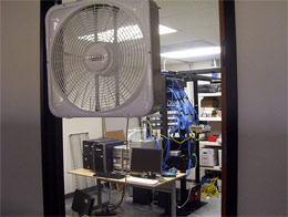 Fans in the server room